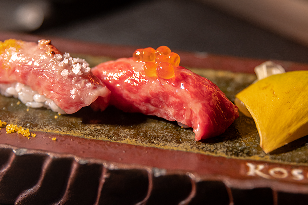 牛生肉の握り