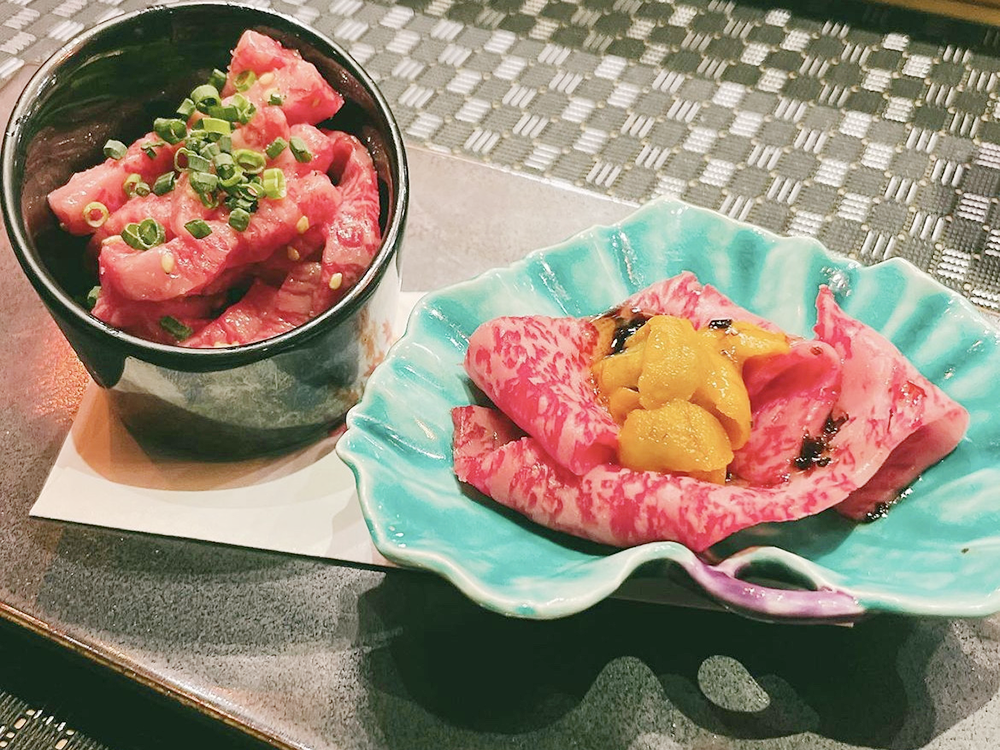 新鮮な牛肉の調理